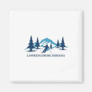 Lawrenceburg Indiana Ski Resort Skiing Skier  Magnet