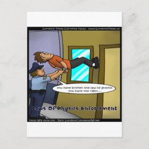 Laws Of Physics & Gravity Funny Gifts & Tees Postcard