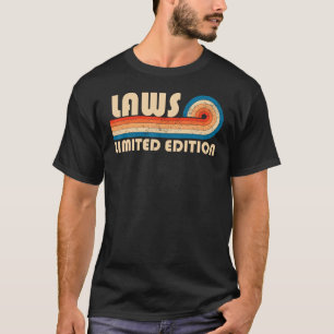 LAWS Surname Retro Vintage 80s 90s Birthday Reunio T-Shirt