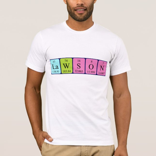 Lawson periodic table name shirt (Front)