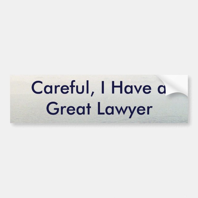 Lawsuit Bumper Sticker (Front)