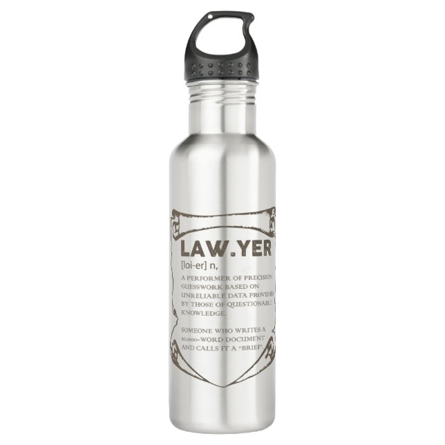 Lawyer 710 Ml Water Bottle (Front)