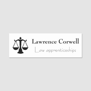 Lawyer apprenticeships Company Firm Logo Name Tag