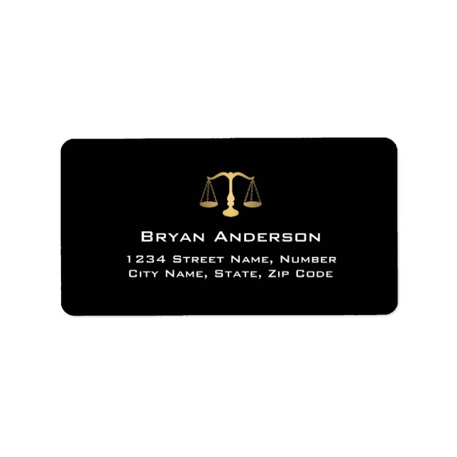 Lawyer Attorney Address Label (Front)