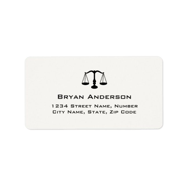 Lawyer Attorney Address Label (Front)