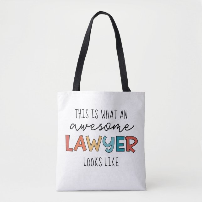Lawyer | Attorney at Law | Awesome Lawyer Funny Tote Bag (Front)