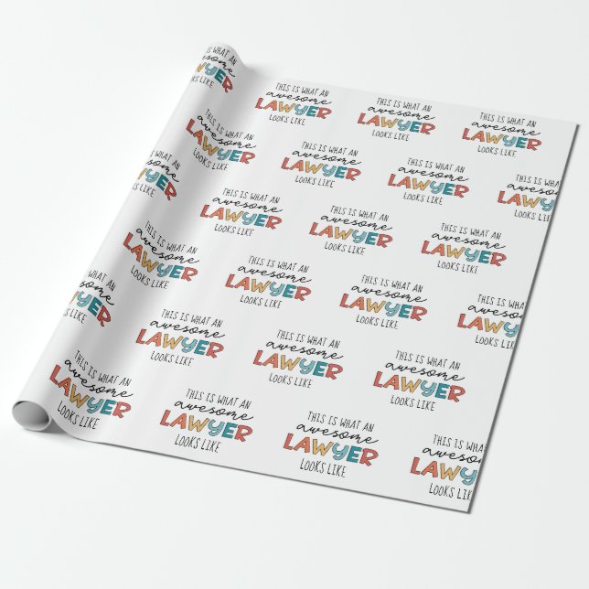 Lawyer | Attorney at Law | Awesome Lawyer Funny Wrapping Paper (Unrolled)
