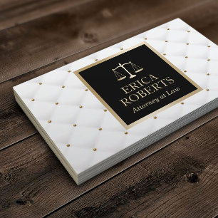 Lawyer Attorney at Law Luxury Quilted Business Card