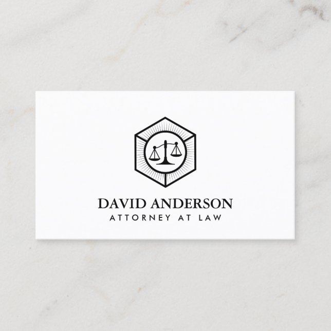 Lawyer Attorney at Law Plain Minimalist Business Card (Front)