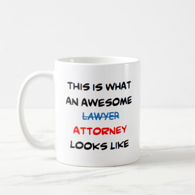 lawyer attorney, awesome coffee mug (Left)