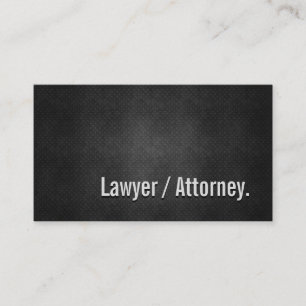Lawyer / Attorney Cool Black Metal Simplicity Business Card