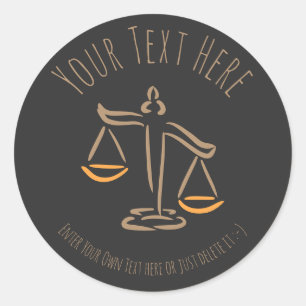 Lawyer   Attorney   Judge   Law Firm / Office Classic Round Sticker