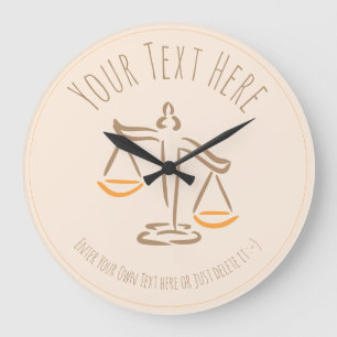 Lawyer Attorney Judge Law Firm / Office Large Clock