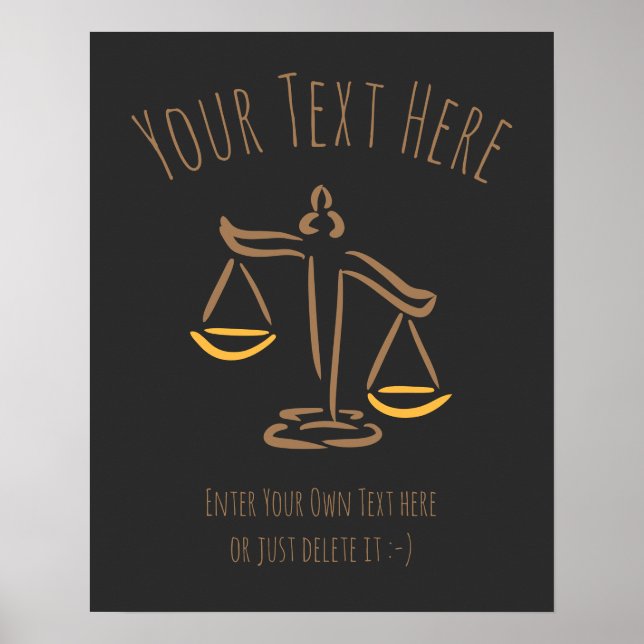 Lawyer | Attorney | Judge | Law Firm / Office Poster (Front)