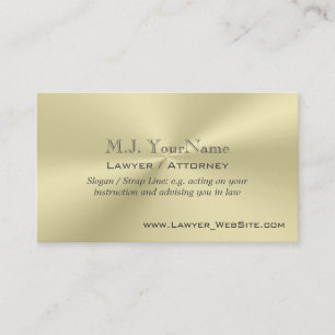 Lawyer / Attorney luxury gold-effect Business Card