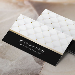 Lawyer Attorney Modern Gold Stripe Luxury Quilts Business Card