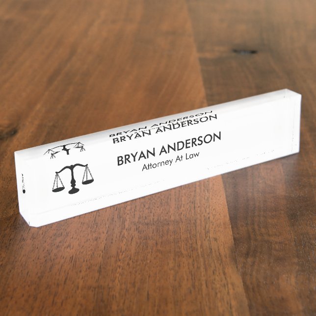 Lawyer Attorney Nameplate (Side)