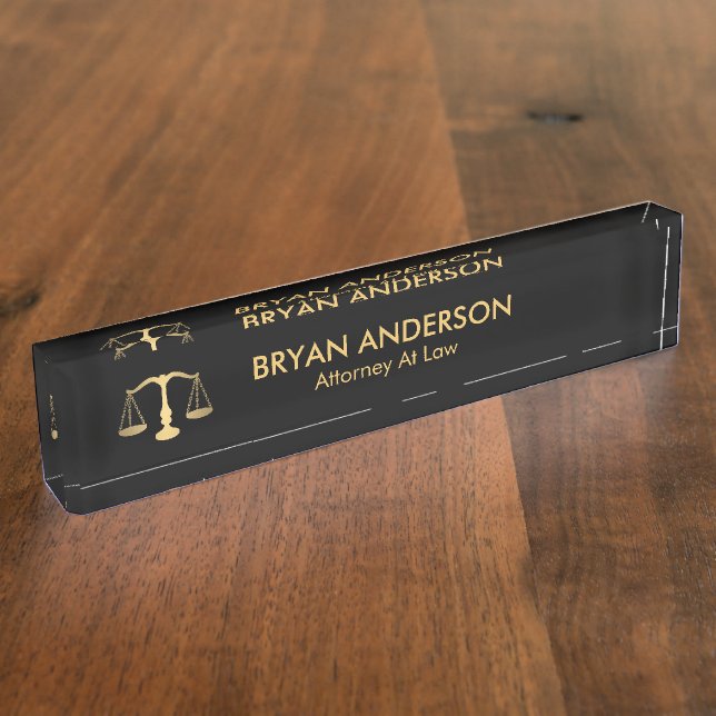 Lawyer Attorney Nameplate (Side)