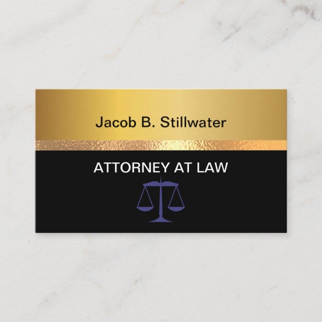 Lawyer Attorney Scales of Justice Business Card (Front)