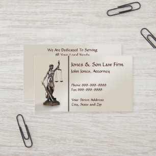 Lawyer Attorney Symbol Legal Business Card