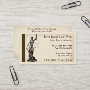 Lawyer Attorney Symbol Legal Business Card