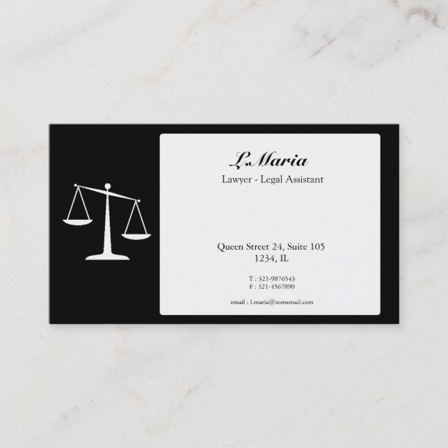 Lawyer Business Card (Front)