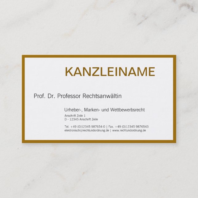 lawyer business card (Front)