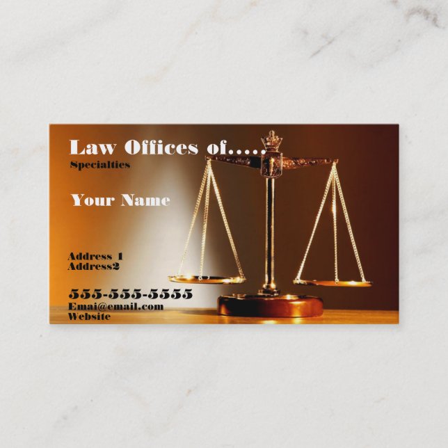 Lawyer Business card (Front)