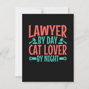 Lawyer by Day Cat Lover by Night Postcard