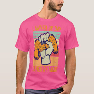 Lawyer By Day Gamer By Night Retro Vintage T-Shirt