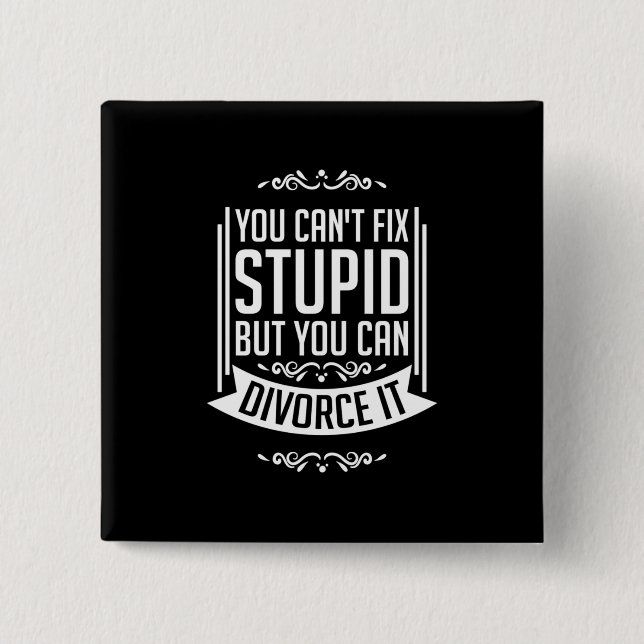 Lawyer Can Divorce It 15 Cm Square Badge (Front)