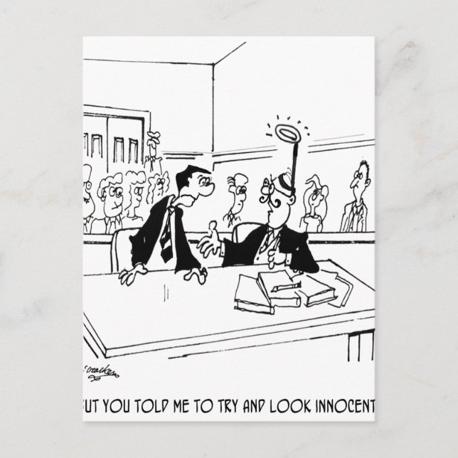Lawyer Cartoon 5299 Postcard (Front)