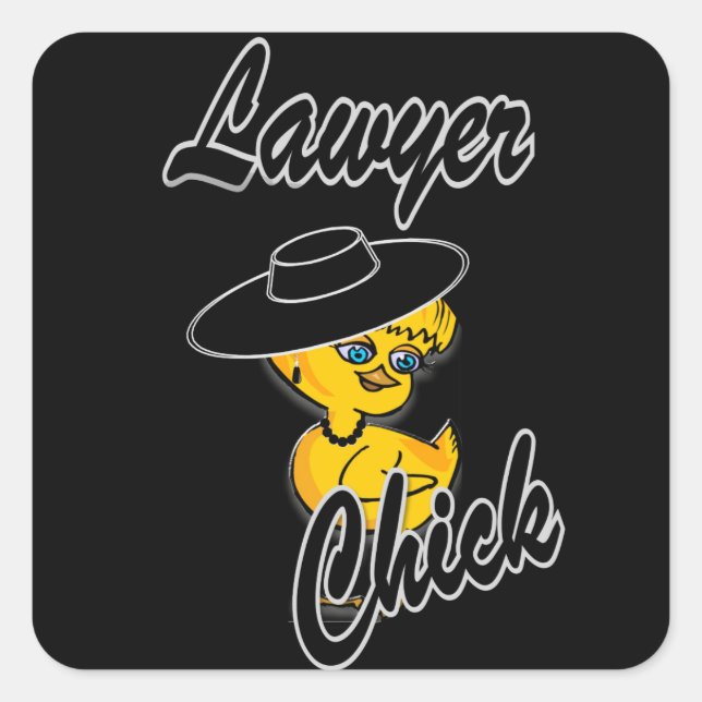 Lawyer Chick #4 Square Sticker (Front)