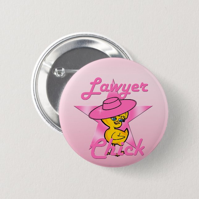 Lawyer Chick #8 6 Cm Round Badge (Front & Back)