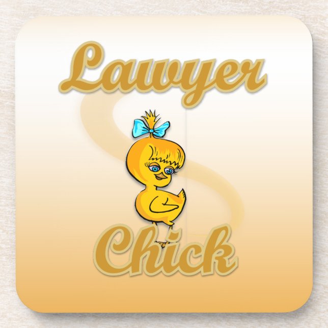 Lawyer Chick Coaster (Front)