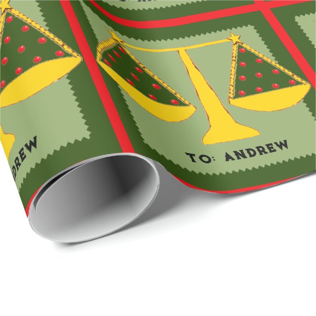 Lawyer Christmas Gift Wrapping Paper (Roll Corner)