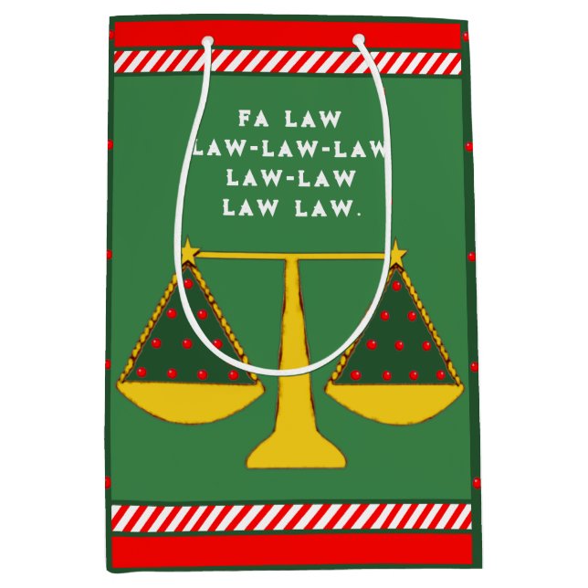 Lawyer Christmas Holiday Medium Gift Bag (Front)