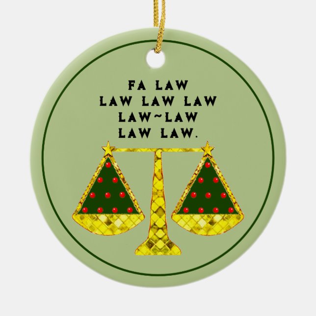 Lawyer Collectable Ceramic Tree Decoration (Front)