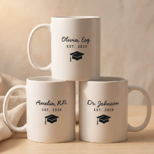 Lawyer Custom Minimalist Doctor Nurse Graduation Coffee Mug
