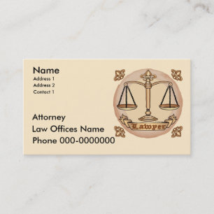 Lawyer custom name appointment card