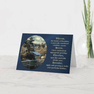 Lawyer December greeting card for all holidays