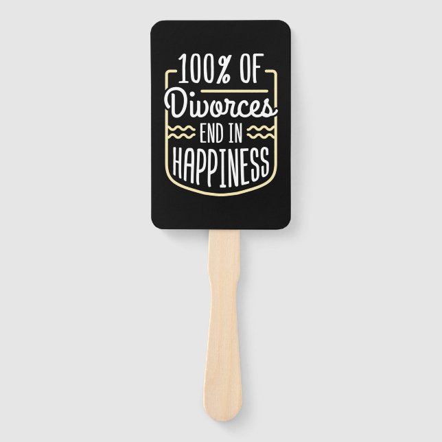 Lawyer Divorces End In Happiness Hand Fan (Front)