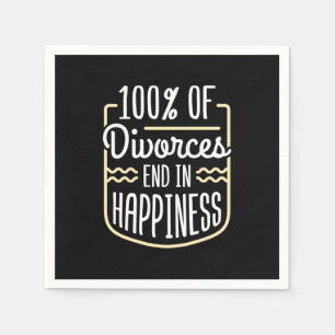 Lawyer Divorces End In Happiness Napkin