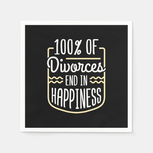 Lawyer Divorces End In Happiness Napkin (Front)