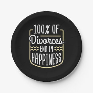 Lawyer Divorces End In Happiness Paper Plate