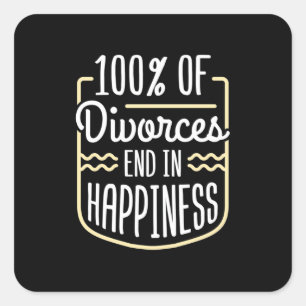 Lawyer Divorces End In Happiness Square Sticker