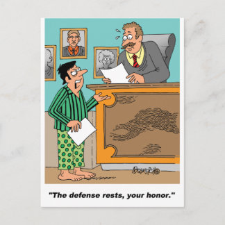 Lawyer Dressed In Pyjamas Postcard