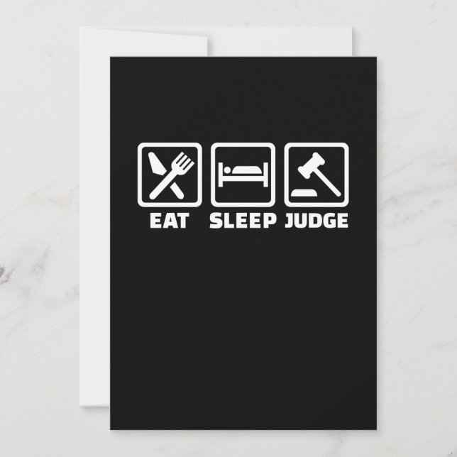 Lawyer Eat Sleep Judge Invitation (Front)