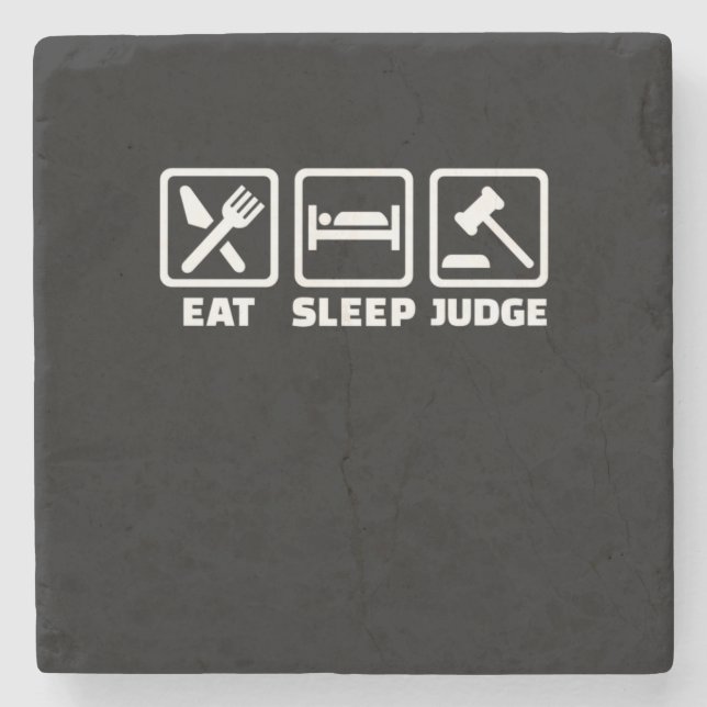 Lawyer Eat Sleep Judge Stone Coaster (Front)