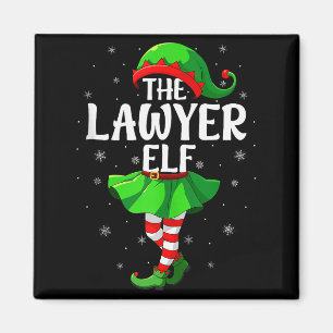Lawyer Elf Christmas Girls Women Elf Squad Xmas Fa Magnet